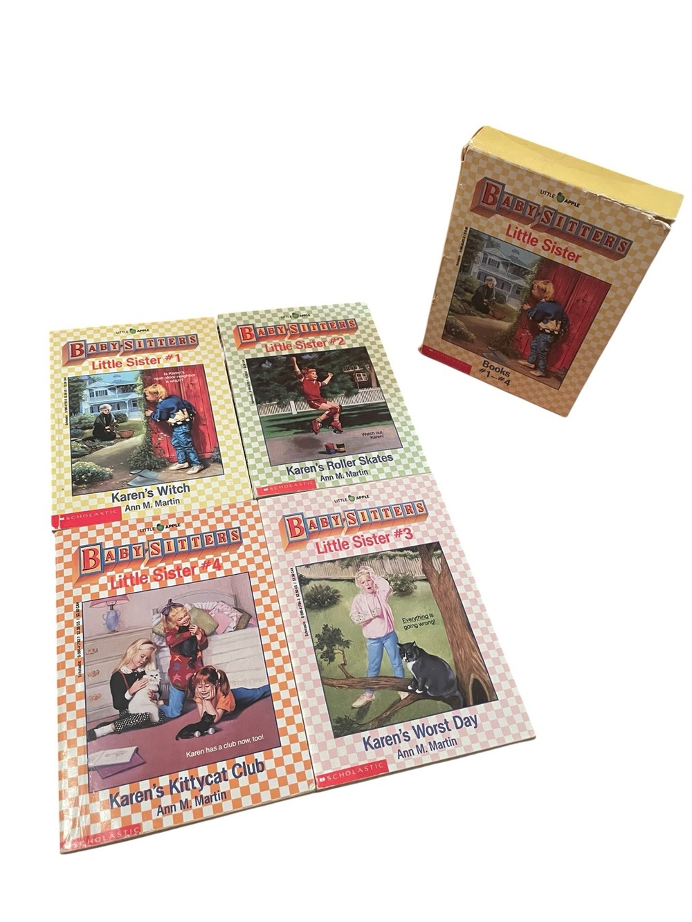 Baby Sitters Club Little Sister Box Set Book # 1 - 4  Ann M Martin 1988 Books